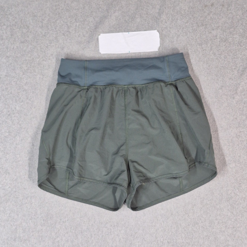 Lululemon Women Activewear Shorts 6 Green Paddle Times Shorts Logo Stretch